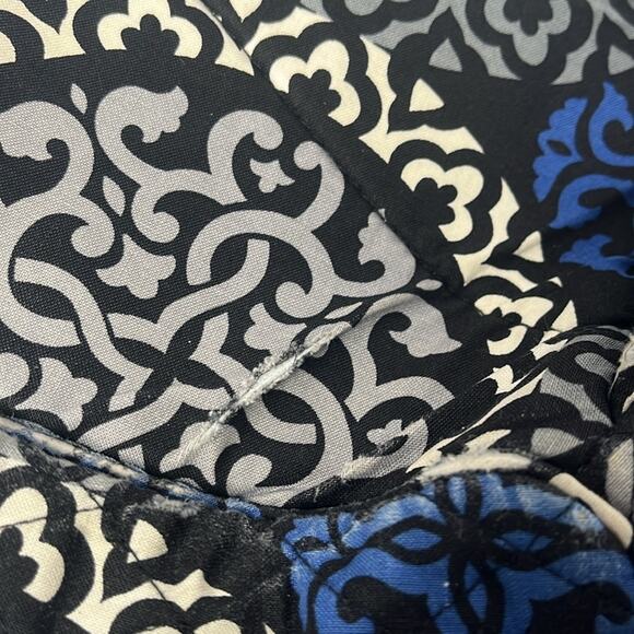 Vera Bradley Canterberry Cobalt Blue Quilted Backpack School College - Picture 9 of 9